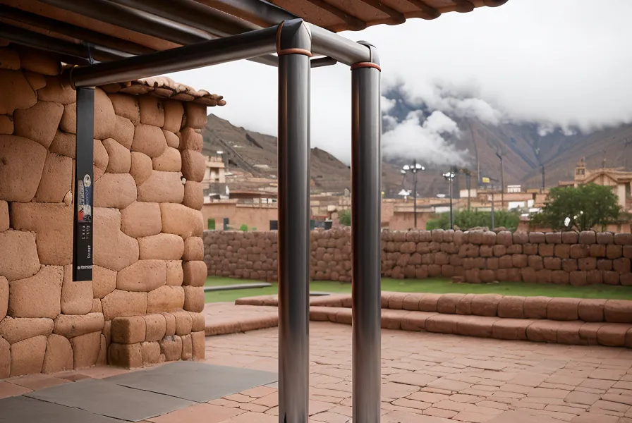 Vista desde la ventana de un cuarto pequeño en Cusco usado para entrenar calistenia en casa