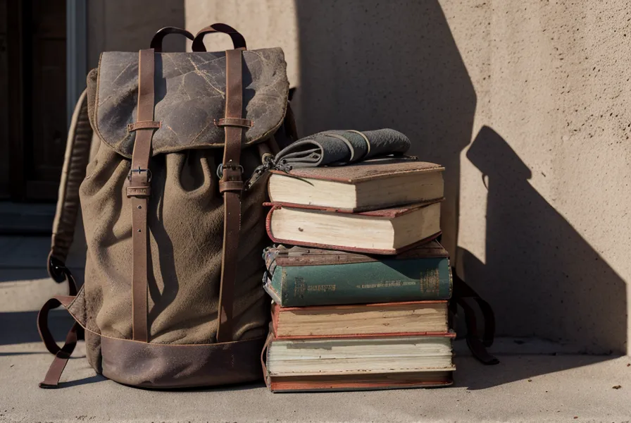 Mochila con libros usada como lastre para entrenamiento de fuerza de espalda