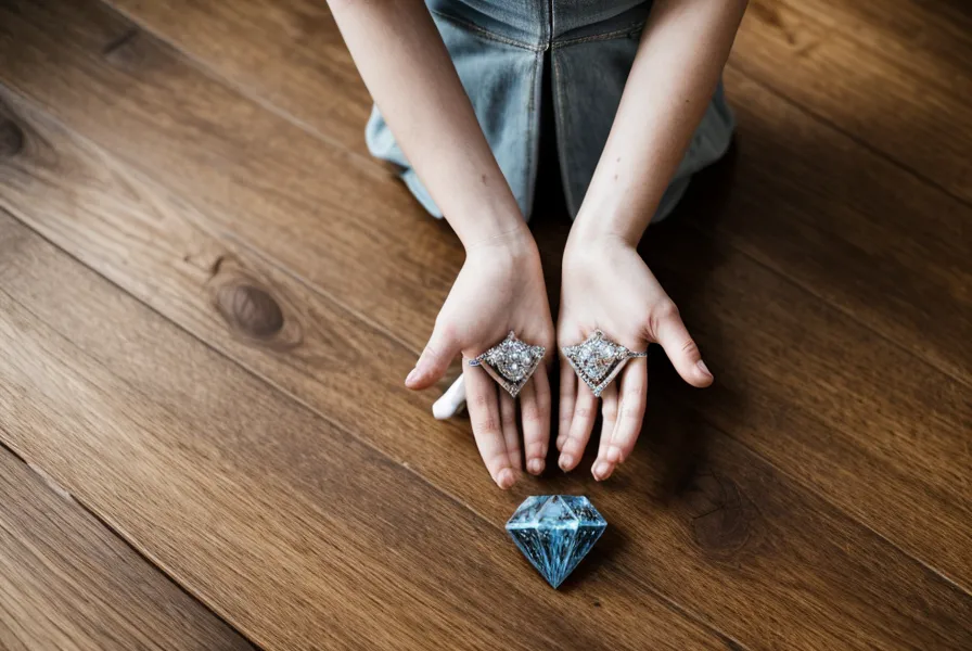Manos en posición de diamante sobre el suelo, progresión de flexiones para calistenia básica en casa