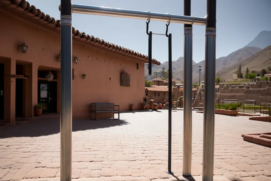 Techos de arcilla roja de Cusco bajo el cielo de altitud, escenario del entrenamiento de calistenia en casa.